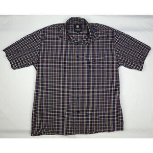 ✅ Victorinox Shirt Mens Medium Tailored Fit Short Sleeve Button Multicolor Plaid